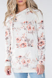 Alaue Oatmeal Floral White Hoodies
