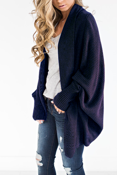 Alaue Bonjour Dolman Sleeves Cardigan