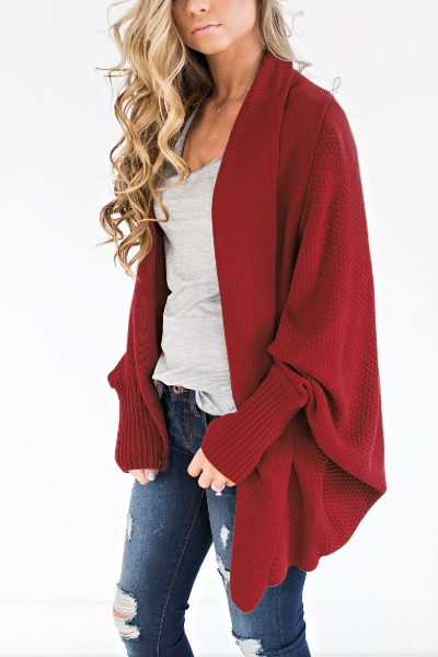 Alaue Bonjour Dolman Sleeves Cardigan