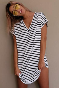 Alaue Ready For Anything Striped T-Shirts