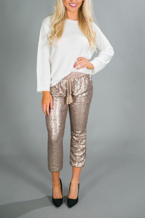 Alaue Spark Your Beauty Sequin Joggers