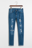 Alaue Falling Love With Distressed Ripped Denim