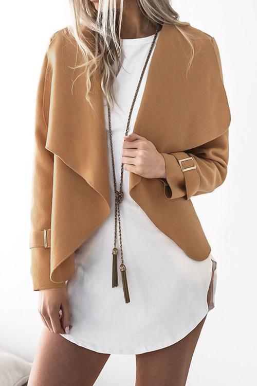 Alaue Feeling Fabulous Lapel Long Sleeves Jacket