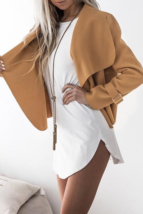 Alaue Feeling Fabulous Lapel Long Sleeves Jacket