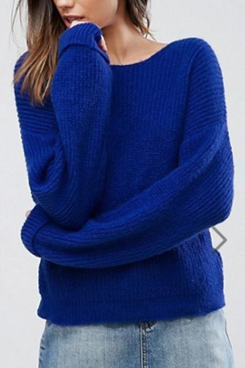 Alaue Sexy Lady V Neck Backless Sweater