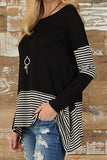 Alaue To Be Adored Irregular Striped T-shirt
