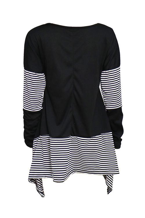 Alaue To Be Adored Irregular Striped T-shirt