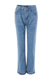 Alaue Asymmetry Blue Denim Jeans