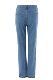 Alaue Asymmetry Blue Denim Jeans