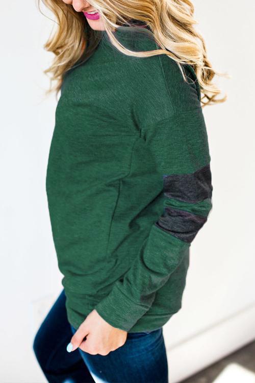 Alaue Long Sleeve Splice T-shirt