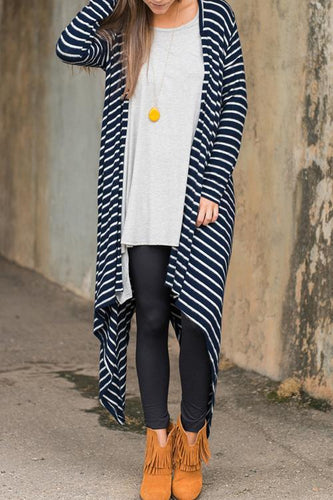 Alaue Beauty lightweight Stripe Long Cardigan