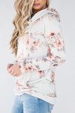 Alaue Oatmeal Floral White Hoodies