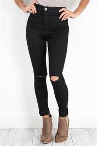 Alaue Living Legend Distressed Knee Skinny Jeans