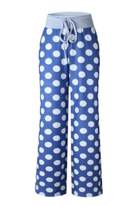 Alaue Dots Print Loose Pants