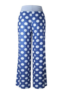 Alaue Dots Print Loose Pants