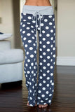 Alaue Dots Print Loose Pants