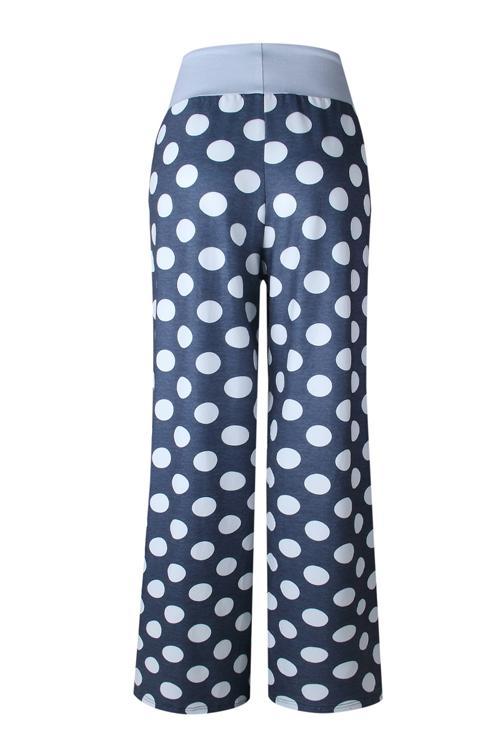 Alaue Dots Print Loose Pants