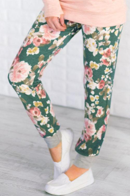 Alaue My Favorite Floral Joggers Pants