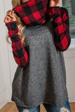 Alaue Sincerely Yours Plaid Detailed Cowl Neck Top