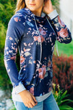 Alaue My Soul Floral Printing Casual Hoodies