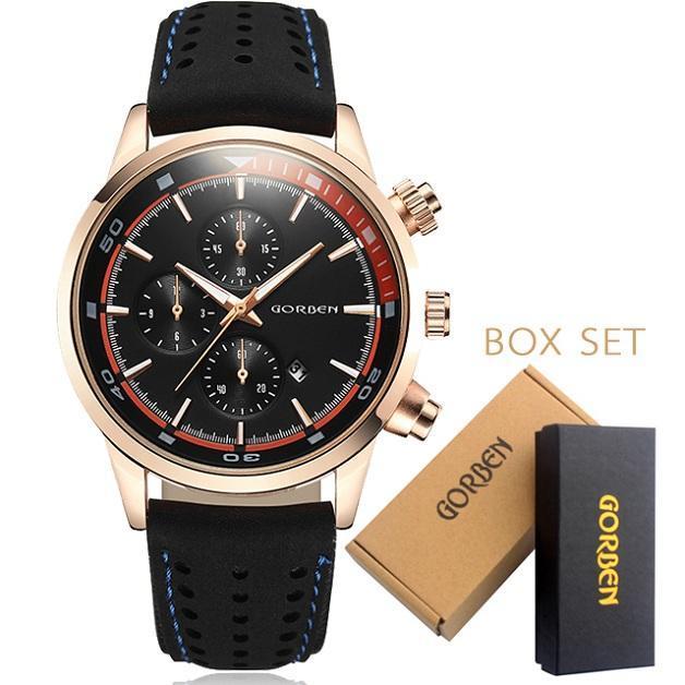 "Giovanni" Leather Luxury Sports Watch