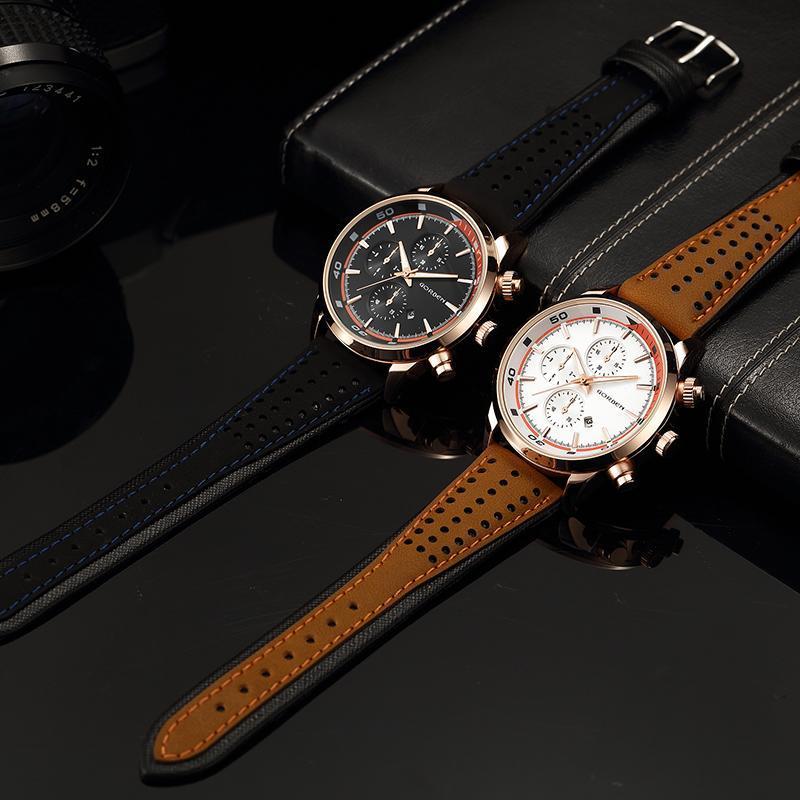 "Giovanni" Leather Luxury Sports Watch