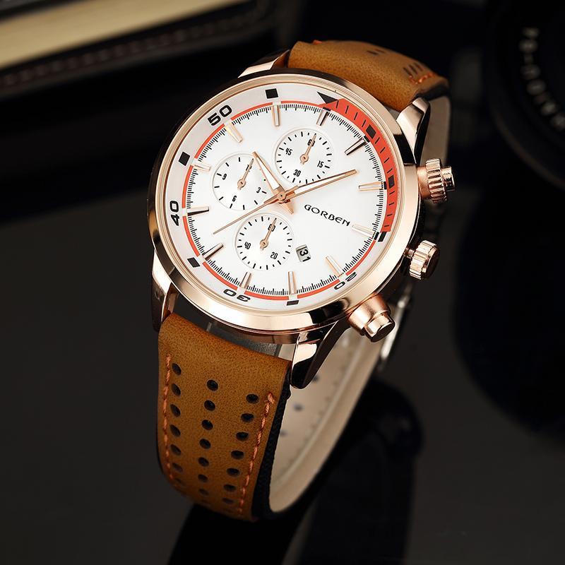 "Giovanni" Leather Luxury Sports Watch