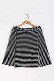 Alaue Seeking Off The Shoulder Striped T-shirt