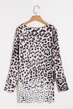 Alaue V Neck Leopard Print Casual Shirts