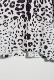 Alaue V Neck Leopard Print Casual Shirts