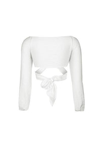 Alaue It's A V Neck Lace-up Blouses